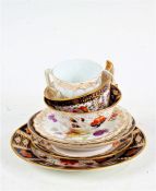 Royal Crown Derby imari pattern trio, Davenport foliate decorated cabinet cup and saucer, foliate