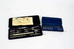 Riefler cased drawing instruments set, and a boxed Pelikan Graphos pen with nibs (2)