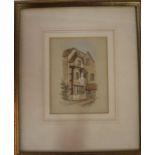 Edward Pococke (1843-1901), six pen, ink and watercolours, all scenes of Ipswich, to include Old