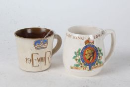 Adams porcelain coronation mug for King Edward VIII, May 1937, King Edward VIII pottery coronation