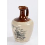 19th Century Port Dundas Pottery stoneware whisky jug, "Watson's Dundee Whisky", 21.5cm high