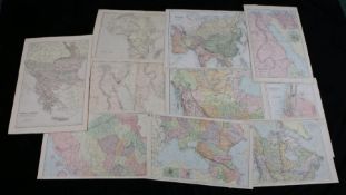 Collection of maps, to include Canada, Canada (Western Provinces), Egypt, Palestine, Australia,