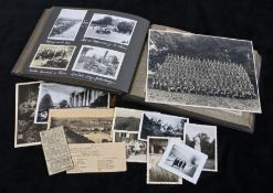 Second World War German photograph album with representation of German steel helmet on cover in