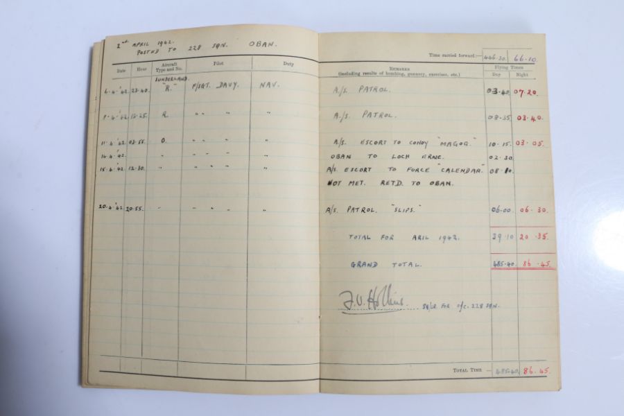 Second World War Royal Air Force casualty grouping, Observers and Air Gunners Flying Log Book to - Image 5 of 7