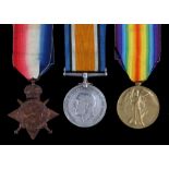 First World War Trio of Medals, 1914 Star, 1914-1918 British War Medal, Victory Medal (MS 4376