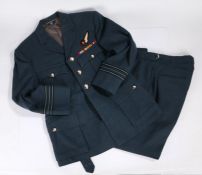 Post 1952 Royal Air Force Officers Uniform, Squadron Leader rank insignia to sleeve, Queens crown