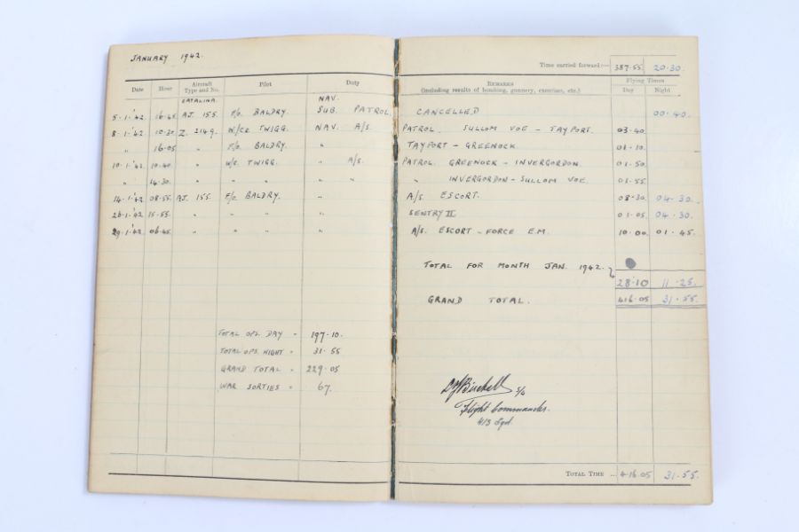 Second World War Royal Air Force casualty grouping, Observers and Air Gunners Flying Log Book to - Image 3 of 7