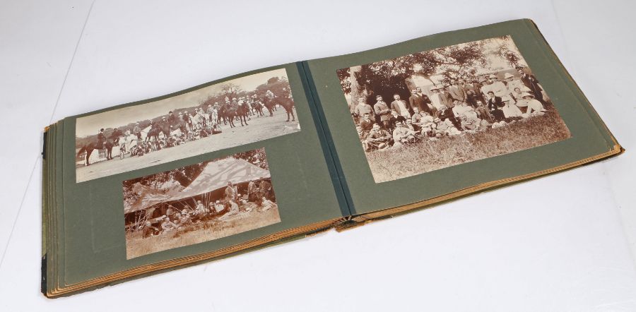 Early 20th century military photograph album circa 1902-5, the photographs appear to be mainly of - Image 13 of 21