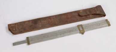 First World War British, Apparatus, Observation of Fire, Slide Rule Mark VI, maker J.A Nicholl & Co,