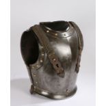 Mid 19th Century French Cavalry Cuirass, breast and back plates, breast plate stamped '522' to