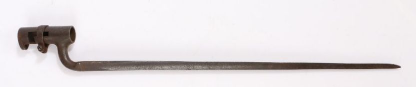 British Pattern 1853 socket bayonet for use with the 1853 Enfield Rifle Musket, no British