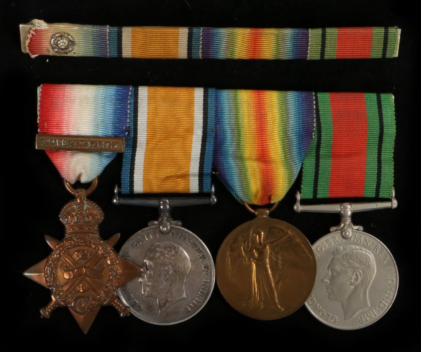 First and Second World War group of four medals, 1914 Star with clasp '5th Aug.22nd.Nov.1914' (27038