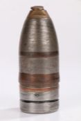 First World War 1Pdr shell and projectile, marked 'TD' in an oval to side of projectile and 'M' on
