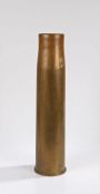 Brass shell case for the British 105mm Tank gun round, marked on the base '105mm TK, RW244' and