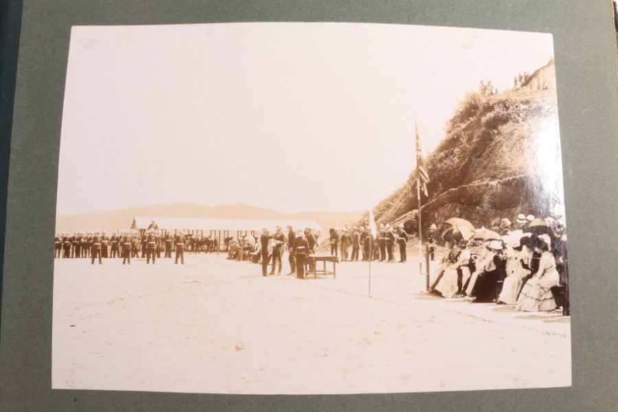 Early 20th century military photograph album circa 1902-5, the photographs appear to be mainly of - Image 5 of 21
