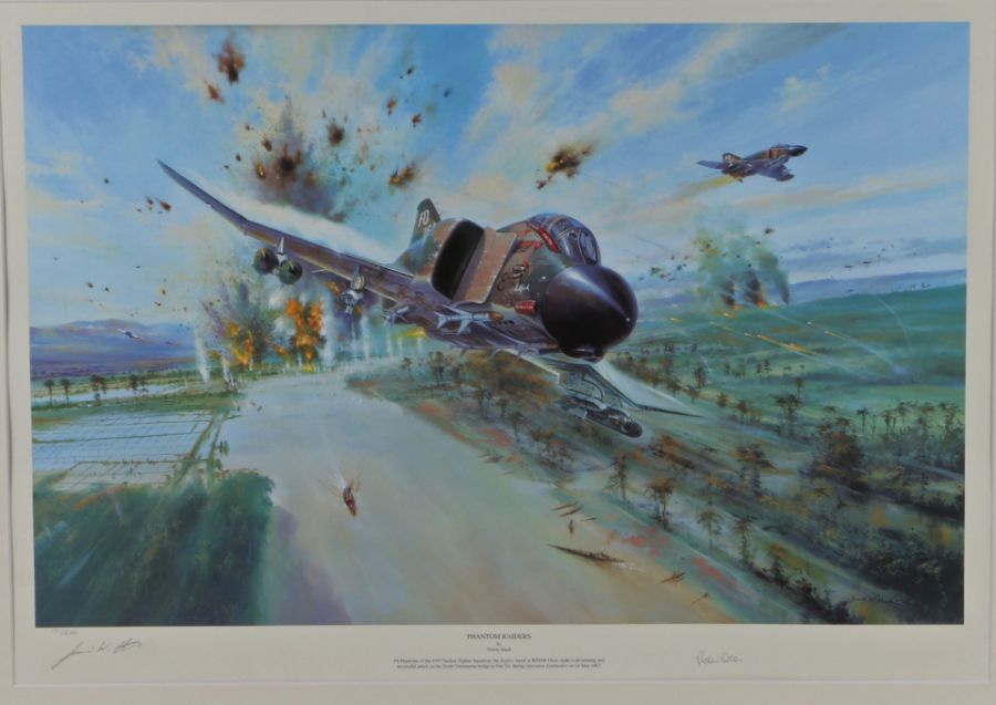 Limited Edition Print, 'Phantom Raiders' by Simon Atack, depicting the low level attack by the 435th