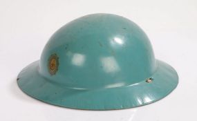 1930's/40's Sons of the American Legion child's metal M1917 style helmet, painted blue with SAL