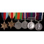 Second World War and Malaya medal group, 1939-1945 Star, Africa Star, Defence Medal, 1939-1945