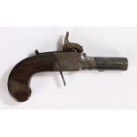 19th century pocket box lock percussion pistol by Lander, Birmingham, signed to engraved lock plate,