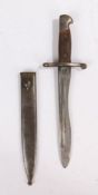 Spanish Mauser Model 1941 Bolo Bayonet, steel blade marked for the Toledo Arsenal on one side of the