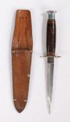 Dagger made by Wiiliam Rodgers, Sheffield, steel stilleto blade with makers name and 'I Cut My