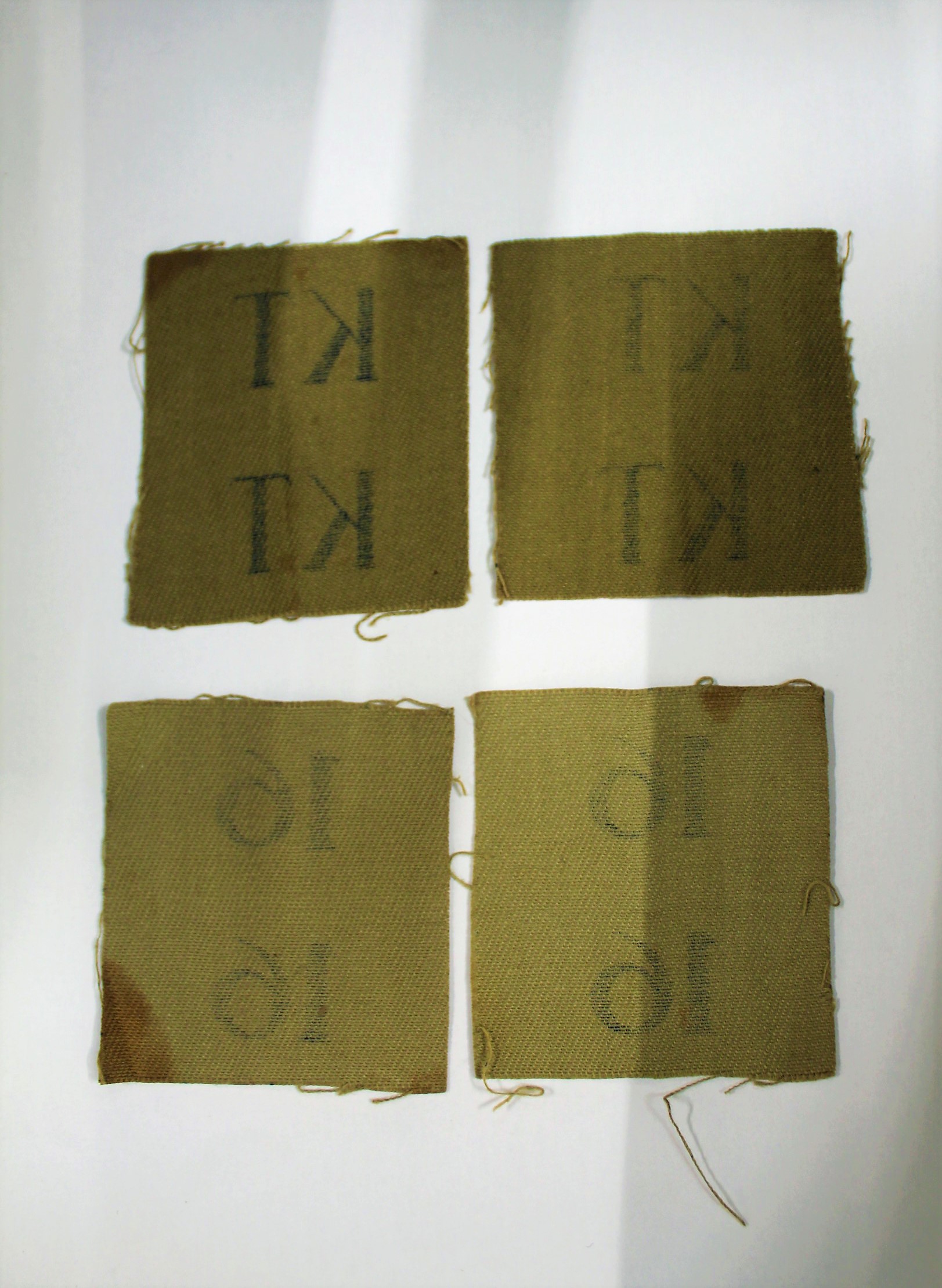 Two pairs of Second World War uncut printed Formation Signs to the 16th (Gravesend) Battalion, - Image 2 of 2