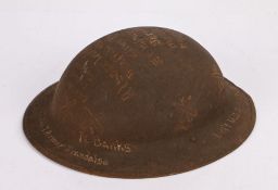 First World War US M1917 Steel Helmet, painted inscriptions to the U.S. 77th Infantry Division and