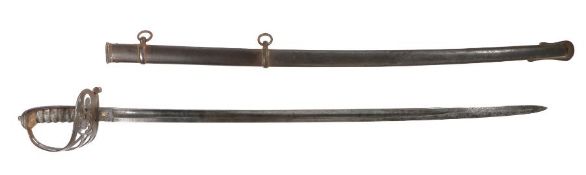 Victorian 1827 pattern Rifle Officers sword, blade etched 'XVIII Lincolnshire Rifle Volunteers',