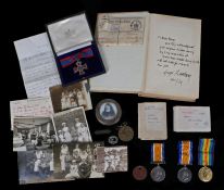 First World War family grouping to include, Order of the Royal Red Cross 2nd Class, bow mounted,