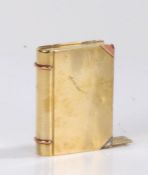 Interesting piece of Trench Art, cigarette case in the form of a book, made from brass with copper