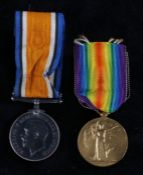 First World War pair of medals, 1914-1918 British War Medal and Victory Medal (19737 PTE. J. E.