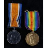 First World War pair of medals, 1914-1918 British War Medal and Victory Medal (19737 PTE. J. E.