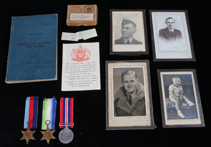 Second World War Royal Air Force casualty grouping, Observers and Air Gunners Flying Log Book to