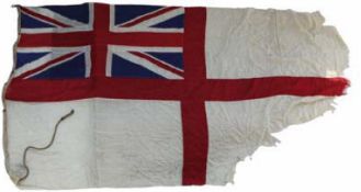 Second World War Royal Navy White Ensign, attributed to the Cruiser H.M.S. Ajax and believed to have