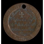 Battle of the Somme casualty commemorative George V half penny, the reverse reading 'In Loving