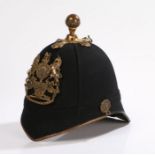 British 1878 Pattern Royal Artillery Officers Home Service Helmet, post 1902 Kings crown Royal