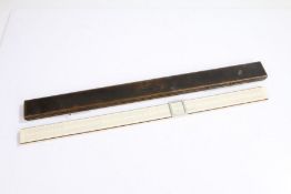 Cased slide rule by Albert Nesler, Lahr, white metal slide marked 'Albert Nesler, Lahr i/b (in