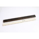 Cased slide rule by Albert Nesler, Lahr, white metal slide marked 'Albert Nesler, Lahr i/b (in