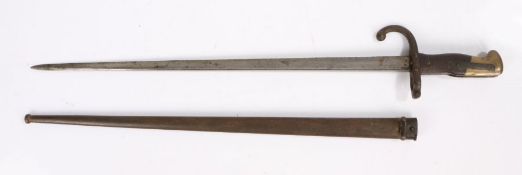 French 1874 pattern Gras Bayonet, made at the Saint Étienne arsenal, maker and date for November