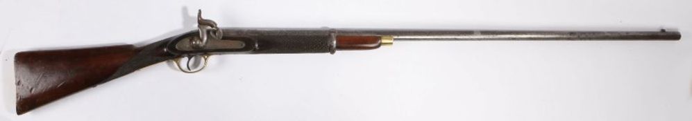 Early 1853 pattern Enfield Percussion Volunteer Rifle ( 39" barrel ) , proof marks to barrel,