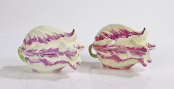 Pair of rare late 18th Century porcelain sweet meat tureens, modelled as lilac flowers and a