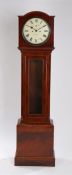 Victorian mahogany longcase clock by Bennett 64 - 65 Cheapside London, the arched hood with a glazed