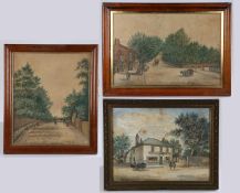 A set of three late 19th Century primitive watercolours, by Sydney Barton, the first with the wine