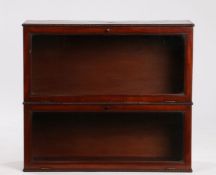 Victorian mahogany collectors cabinet, the two fall-front glazed doors surrounded by gadrooned