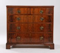 Victorian mahogany chest of two short and three long drawers, the handles with embossed oval