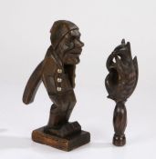 Early 20th Century nutcracker, in the form of a squirrel with his hands holding a nut to his
