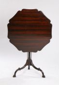 George III style rosewood occasional table, early 20th Century, the shaped rosewood top above a