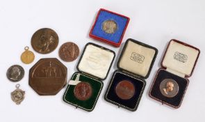 Colelction of medallions, to include the Hovis Bread medallion, struck in bronze and awarded to A.