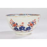 Lowestoft porcelain bowl, circa 1785, decorated in the Redgrave Two Bird pattern, 11cm diameter, 7cm