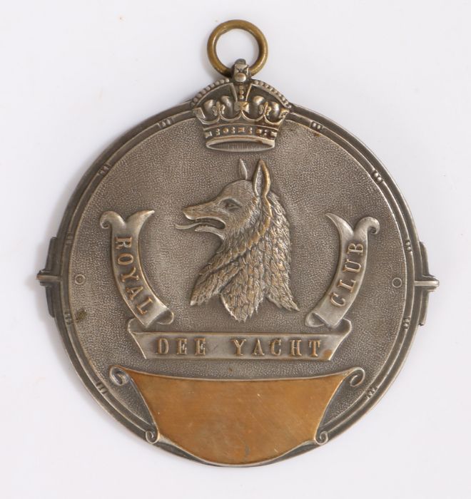 Royal Dee Yacht Club medallion, the large circular medallion surmounted by a crown and loop to the